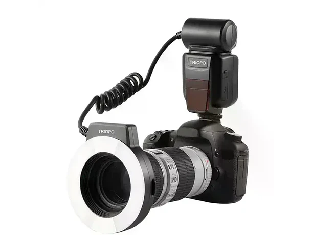Flash Anular para Macro Fotografía con Luz LED para Nikon Triopo TR-15EXN