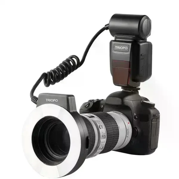 Flash Anular para Macro Fotografía con Luz LED para Nikon Triopo TR-15EXN 2