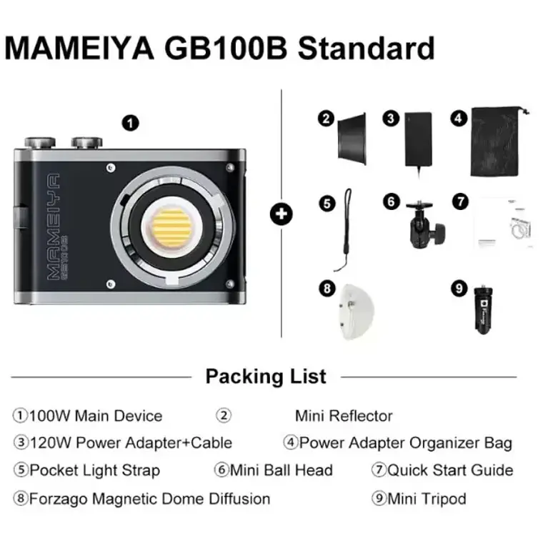 Cañón LED 120 W Liviano y de Diseño Elegante Triopo Mameiya GB100B 7