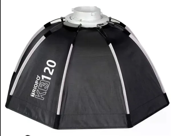 Softbox Octogonal de Armado Instantáneo 120 cm con Montura Bowens y Speedlight Triopo K3-120 + TR-07C 1