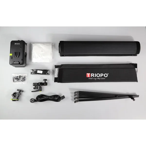 Luz LED Plegable Bicolor 150 W 60×60 cm con Adaptador V-Mount Triopo Fold2 Lamp PRO E 9