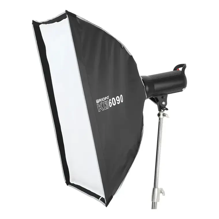 Softbox de Armado Instantáneo 60×90 cm con Montura Bowens y Speedlight Triopo K3-6090 + TR-07C 1