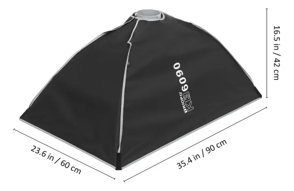 Softbox de Armado Instantáneo 60×90 cm con Montura Bowens y Speedlight Triopo K3-6090 + TR-07C 3