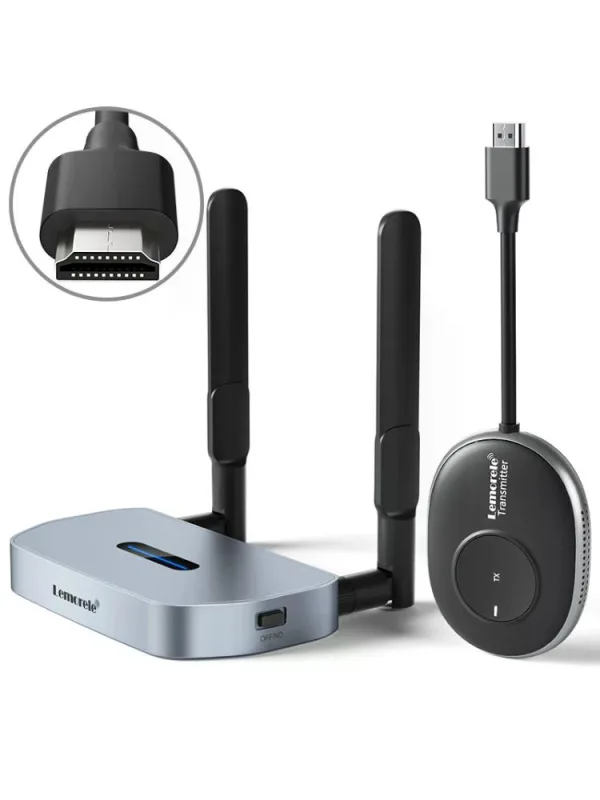 Transmisor de Video Inalámbrico 4K HDMI a HDMI o VGA Lemorele Q5R1 1