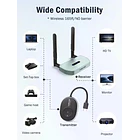 Transmisor de Video Inalámbrico 4K HDMI a HDMI o VGA Lemorele Q5R1 3