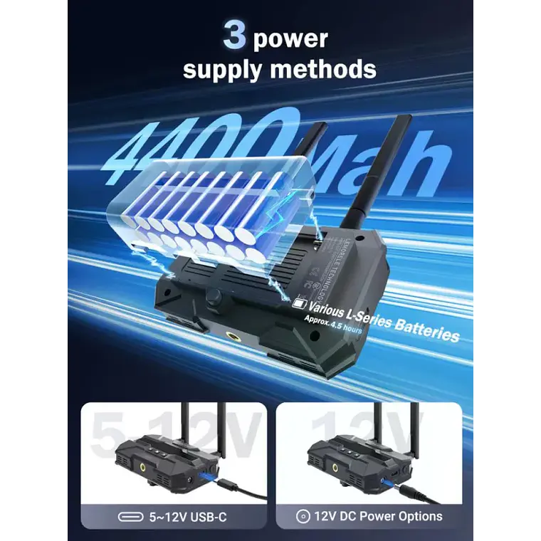 Kit Transmisor de Video Inalámbrico con Receptor y Baterías Lemorele R200 6