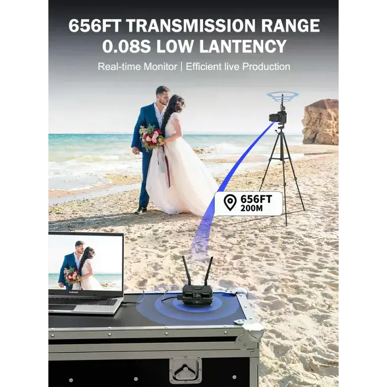 Kit Transmisor de Video Inalámbrico con Receptor y Baterías Lemorele R200 3