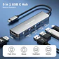 Hub USB-C 5 en 1 con HDMI 4K y Carga Rápida para Profesionales en Movimiento Lemorele TC101 - Miniatura 3