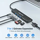 Hub USB-C 7 en 1 con HDMI, Lector SD y Micro SD Lemorele TC70L - Miniatura 2