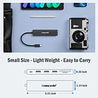 Hub USB-C 7 en 1 con HDMI, Lector SD y Micro SD Lemorele TC70L 5