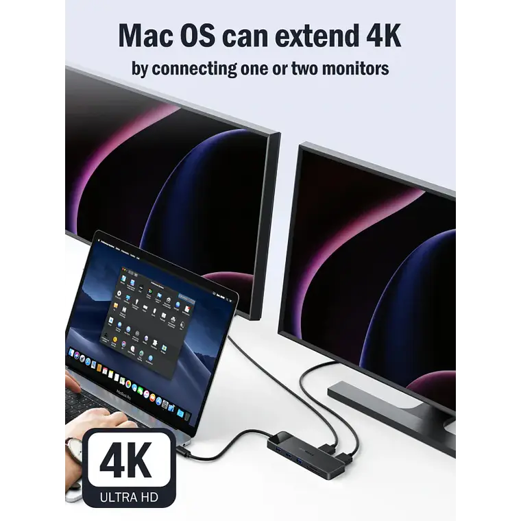 Docking Station USB-C 10 en 1 con Triple Salida de Video y Audio 3,5 mm Lemorele TC94 3