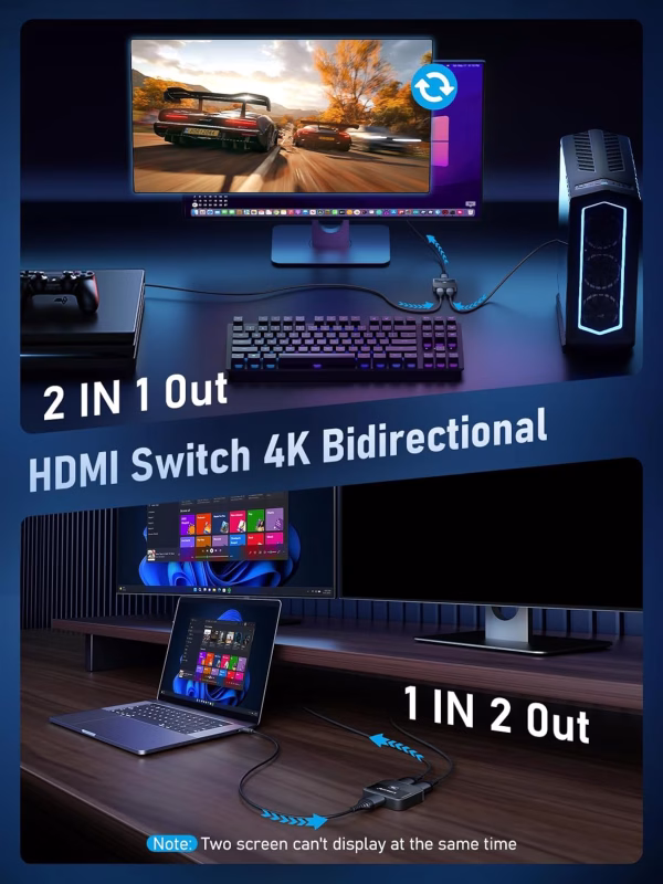 Switch HDMI Bidireccional 4K 60Hz Lemorele HS001 3