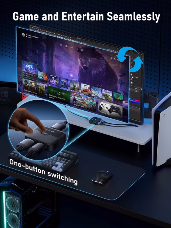 Switch HDMI Bidireccional 4K 60Hz Lemorele HS001 5