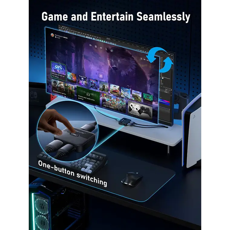 Switch HDMI Bidireccional 4K 60Hz Lemorele HS001 5