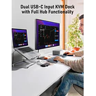 Conmutador KVM para 2 Computadores y Múltiples Periféricos Lemorele H200 2