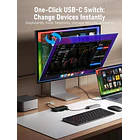 Conmutador KVM para 2 Computadores y Múltiples Periféricos Lemorele H200 4