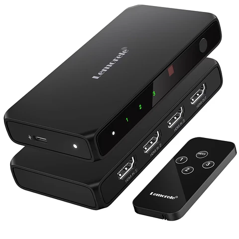Switch HDMI 4K con Control Remoto Lemorele G99