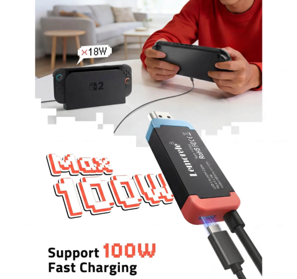 Cable USB-C a HDMI para Nintendo Switch 2 Lemorele L100 5