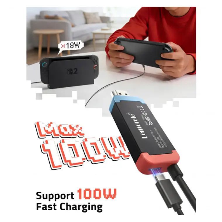 Cable USB-C a HDMI para Nintendo Switch 2 Lemorele L100 5