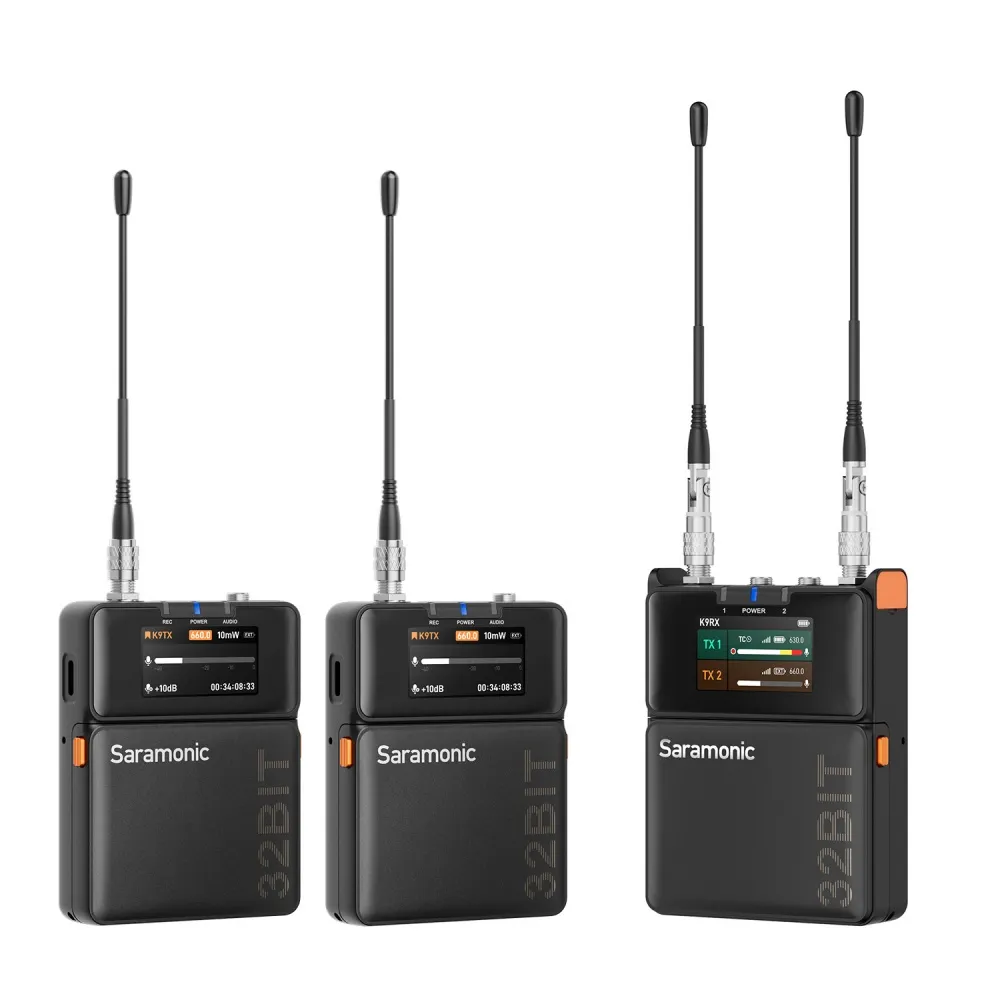 Sistema de Audio Inalámbrico UHF Digital de Doble Canal K9 para Cineastas 1