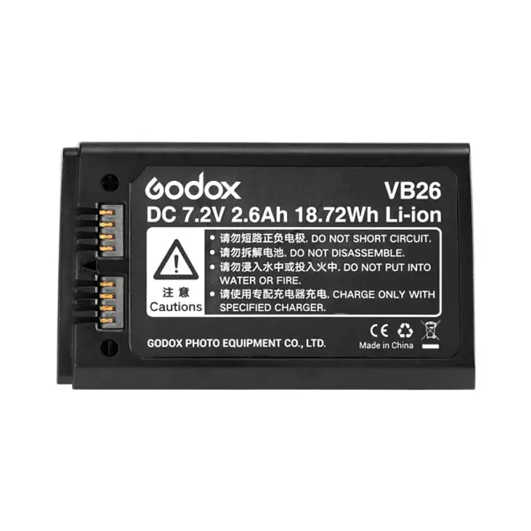 Batería de Repuesto para Flash V1 Compatible con Canon, Nikon, Sony y Fuji Godox VB26 1