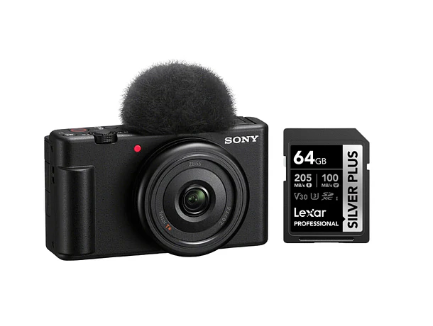 Cámara Mirrorless Sony ZV-1F + Memoria Lexar 64gb sdxc uhs-I v30