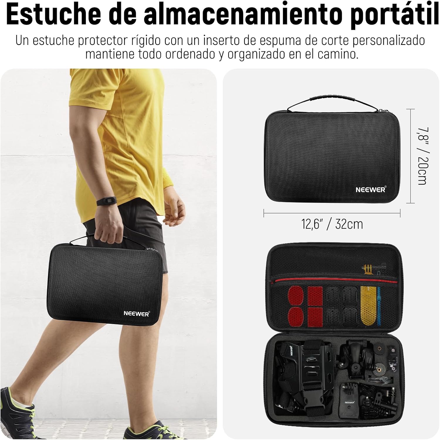 Cámara 360° Insta360 X5 8K + Kit Accesorios 50 en 1 Neewer para Cámaras de Acción 6