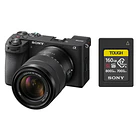 Cámara Sony A6700 + Lente 18-135mm +  Memoria CF express Tipo A 160GB Sony Tough 1