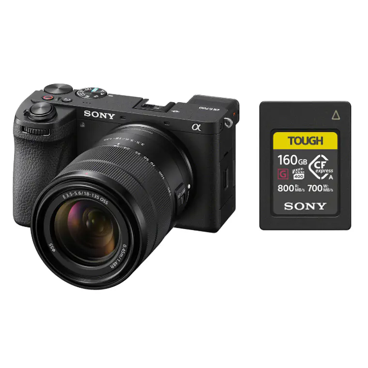 Cámara Sony A6700 + Lente 18-135mm +  Memoria CF express Tipo A 160GB Sony Tough 1