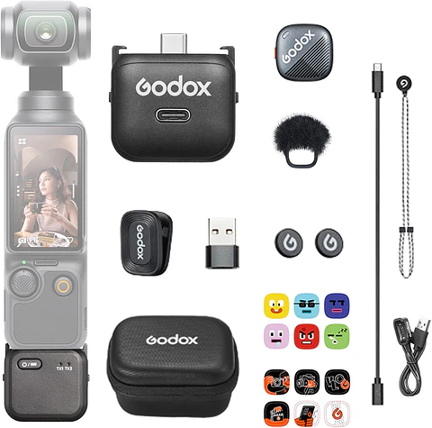 Kit de Micrófono Inalámbrico para Osmo Pocket hasta 200 m Godox Cube-OP3