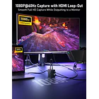 Capturadora de Video 1080p con Hub USB-C Lemorele AC12 5