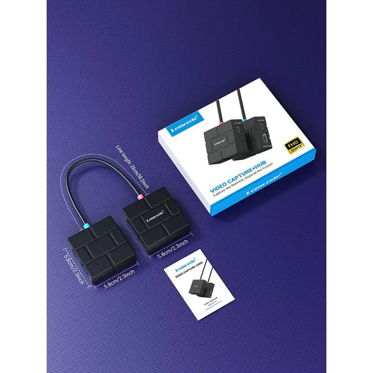 Capturadora de Video 1080p con Hub USB-C Lemorele AC12 6