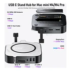 Docking Station para Mac Mini M4 Lemorele TC800 7