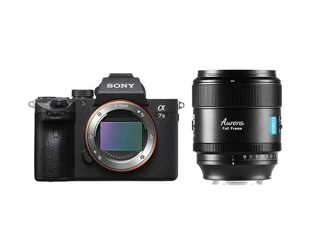 Cámara Sony A7 III Body + Lente Sirui Aurora Series 85 mm f/1.4 Full frame (Sony E)
