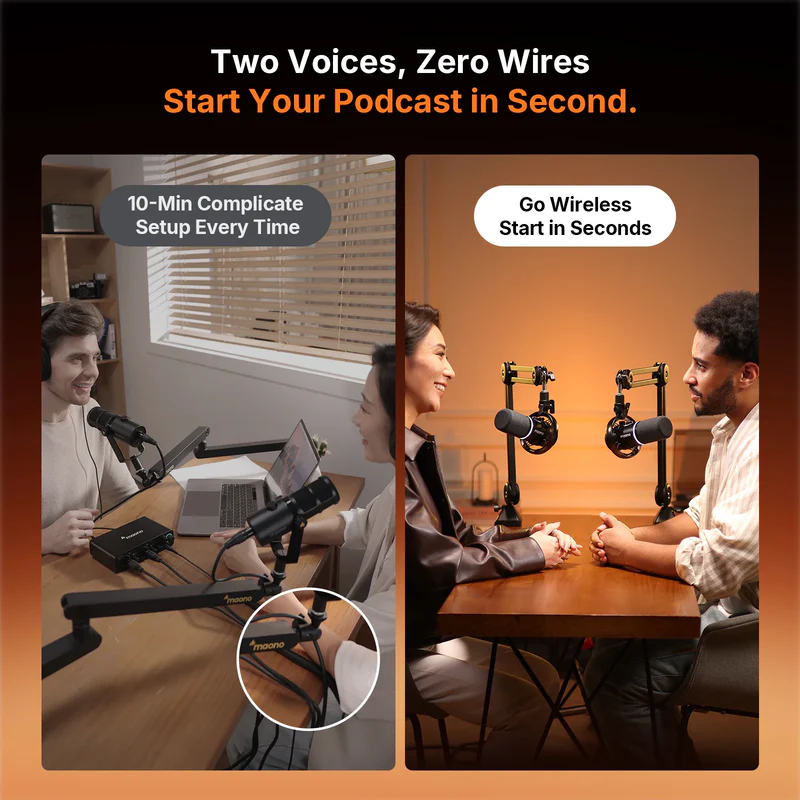 Micrófono Maono PD200W para Podcasting Híbrido 8