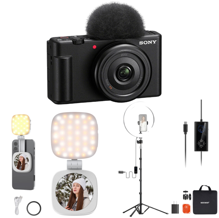 KreaKit Mamá Credora Contenido Makeup Sony ZV-1F + Neewer RH12B + Neewer Basics NL48B 1