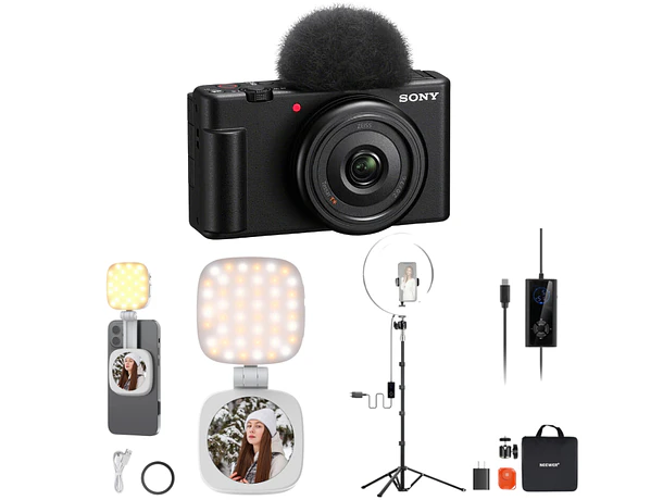 KreaKit Mamá Credora Contenido Makeup Sony ZV-1F + Neewer RH12B + Neewer Basics NL48B