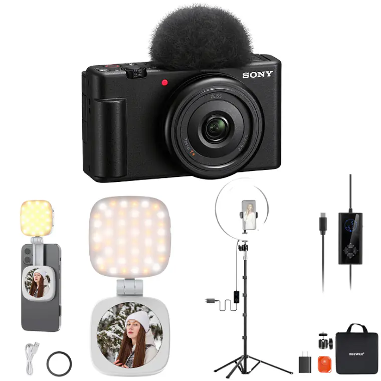 KreaKit Mamá Credora Contenido Makeup Sony ZV-1F + Neewer RH12B + Neewer Basics NL48B 1