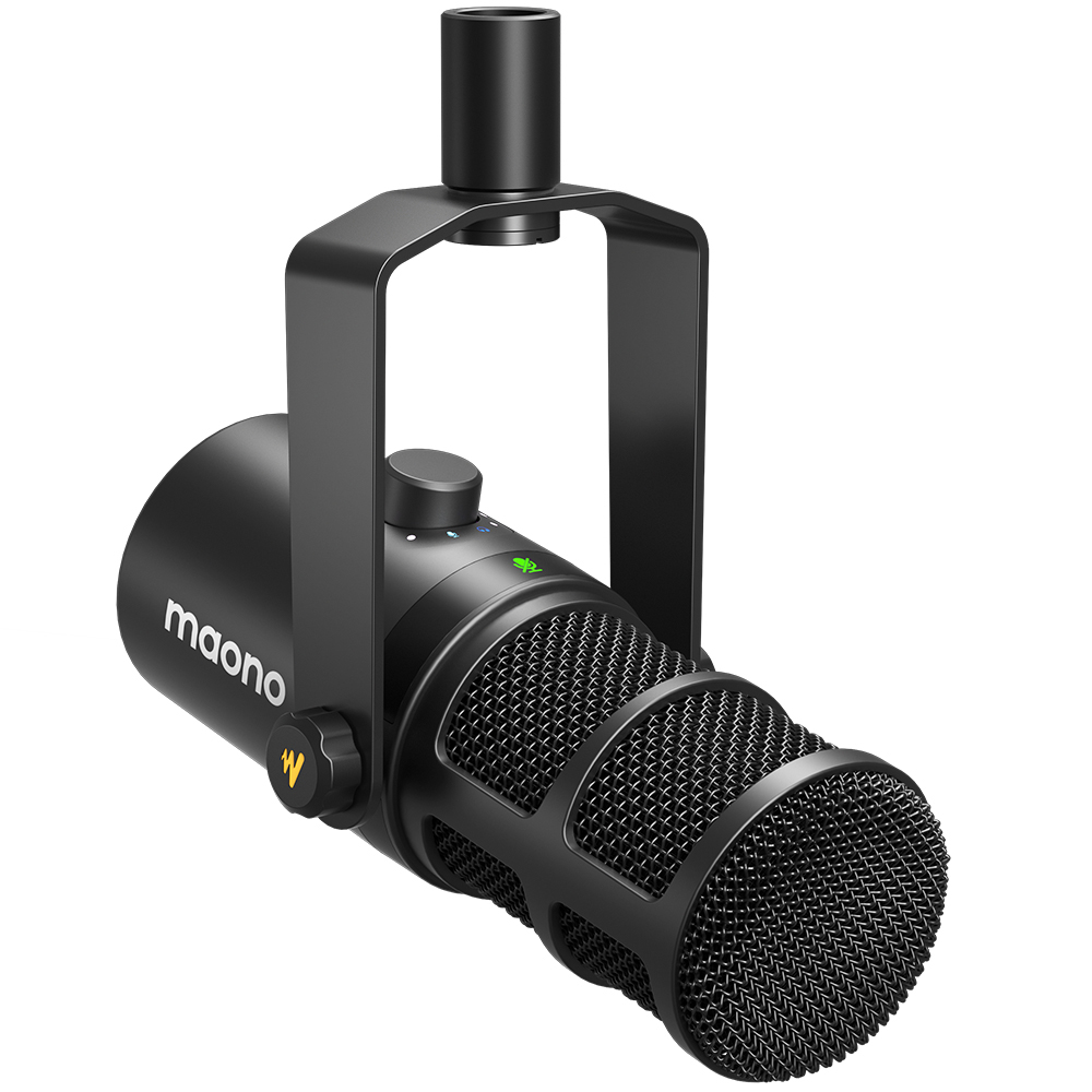 KreaKit Mamá creadora contenido Podcast Micrófono Maono PD400X XLR USB + Interface Maono PS22 Lite 2