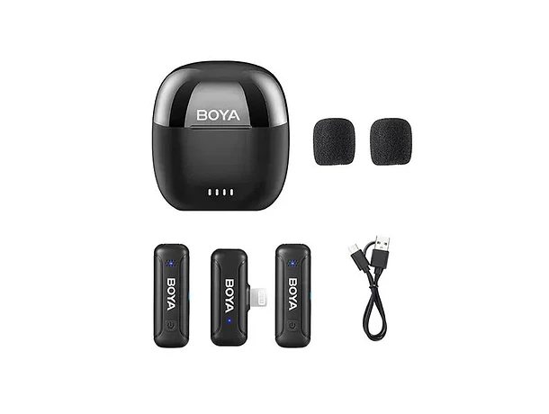 Mini Micrófono Inalámbrico 2.4 GHz con Conector Lightning Boya BY-WM3T-D2