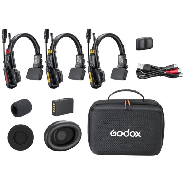 Sistema de Intercomunicación Inalámbrico para 3 Personas Godox SkyTalk Air 3S 1