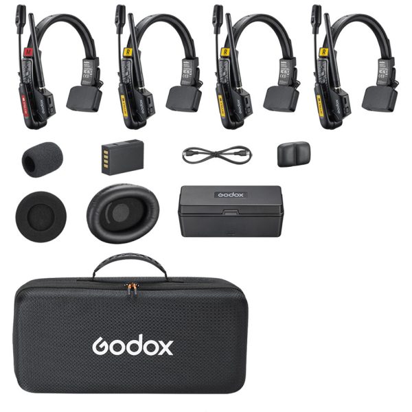 Sistema de Intercomunicación Inalámbrico para 4 Personas Godox SkyTalk Air 4S 1