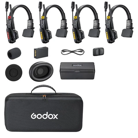Sistema de Intercomunicación Inalámbrico para 4 Personas Godox SkyTalk Air 4S