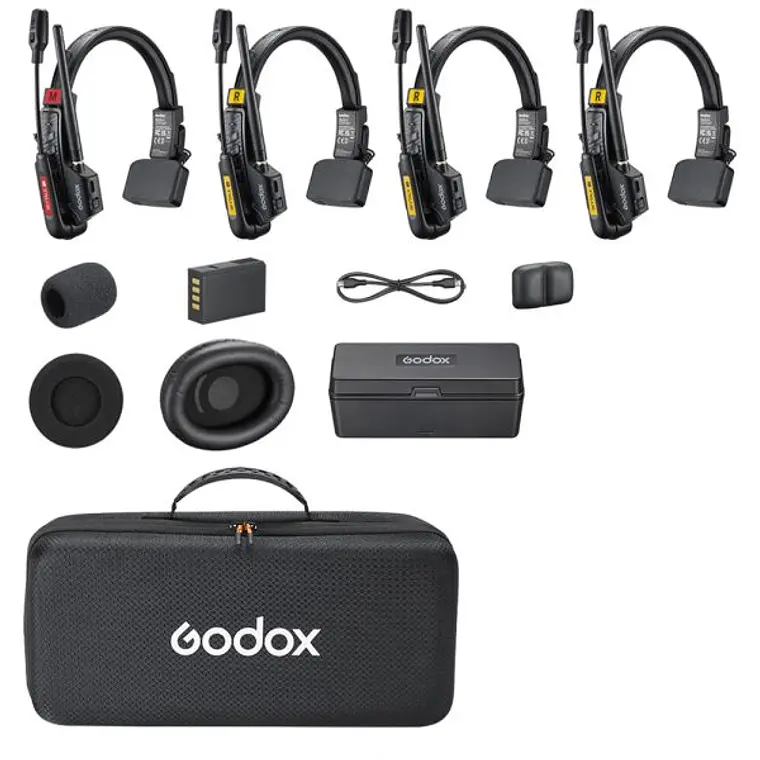 Sistema de Intercomunicación Inalámbrico para 4 Personas Godox SkyTalk Air 4S 1