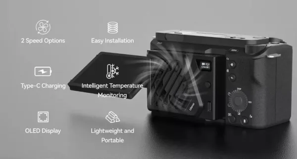 Ventilador para Cámaras Compatible con Sony, Canon, Fujifilm y Nikon Ulanzi CA25 C072GBB2 8