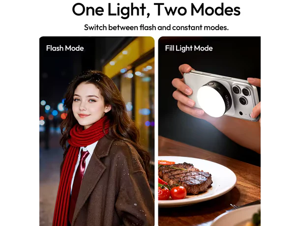 Mini Flash y Luz Continua para Teléfonos Negro Ulanzi MFL01