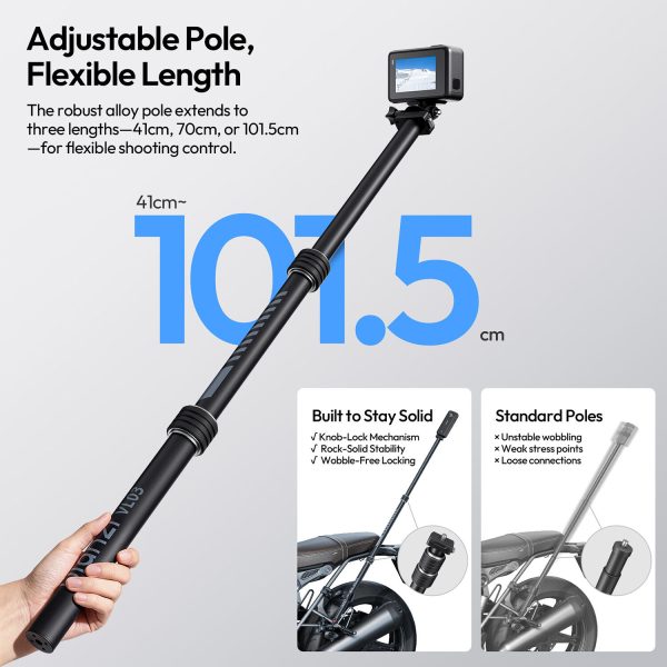 Barra Selfie VL03  Invisible para Motocicletas Ulanzi T119 11