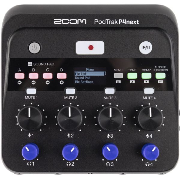 Grabadora Portátil Multipistas para Podcast Zoom PodTrak P4next 1