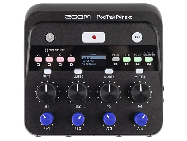Grabadora Portátil Multipistas para Podcast Zoom PodTrak P4next