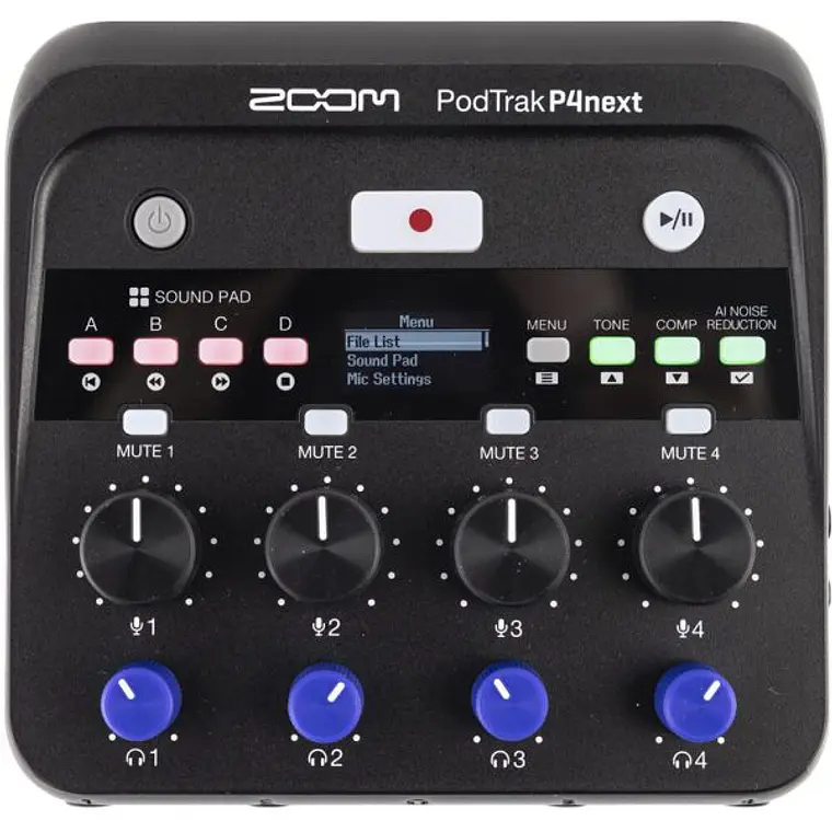 Grabadora Portátil Multipistas para Podcast Zoom PodTrak P4next 1